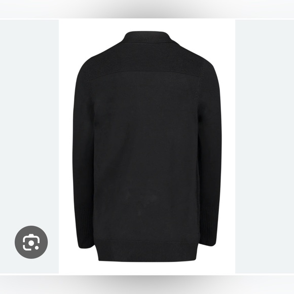 Classic Black Women's corduroy Cardigan, full zip size large - Picture 2 of 2